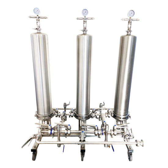 Système de filtration Boîtier 3 cloches avec 3 cartouches