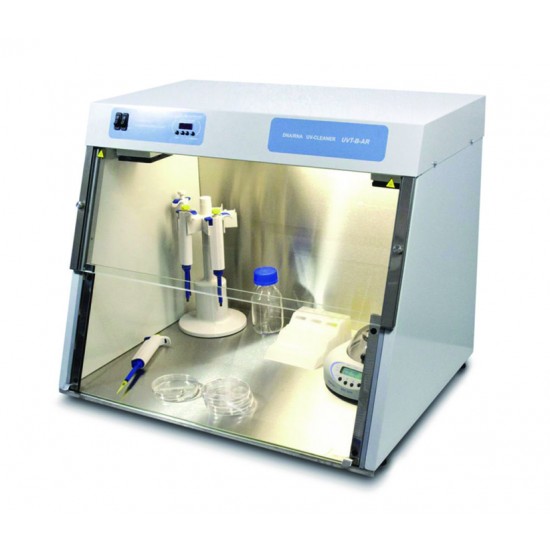 Benchtop hood for protection against contamination during DNA / RNA handling.