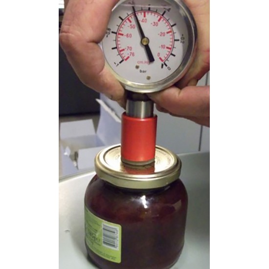 Vacuum gauge for jars