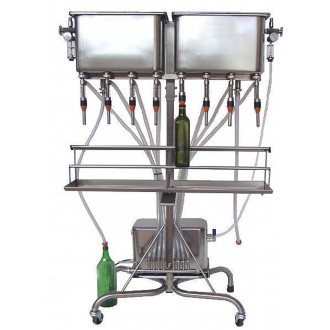 Linear filling machines for food, chemical, pharmaceutical solutions